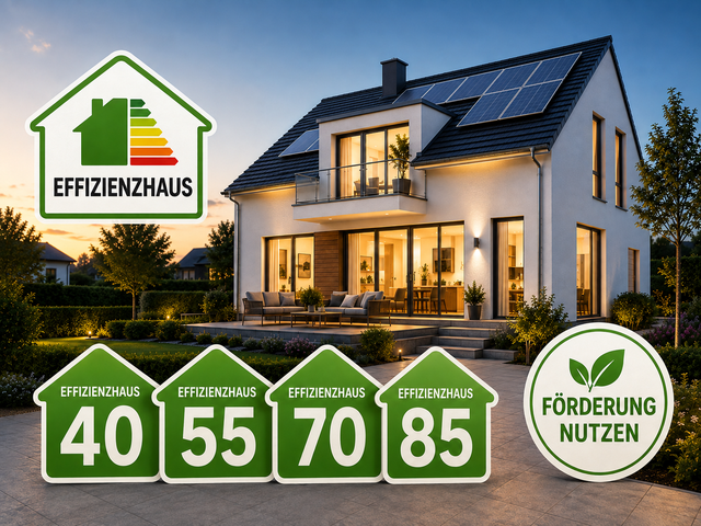 Energetisch modernisiertes Wohngebäude als Effizienzhaus
